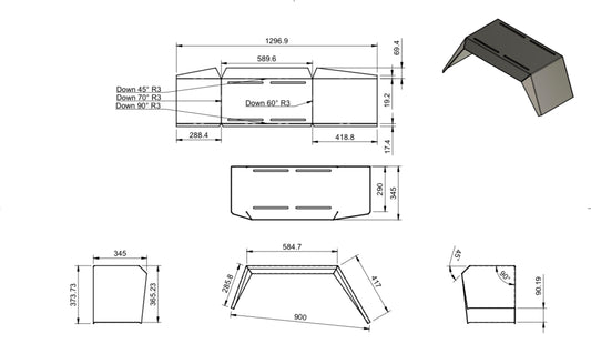 WK LC79 Tapered Mud Guards (Aluminium)